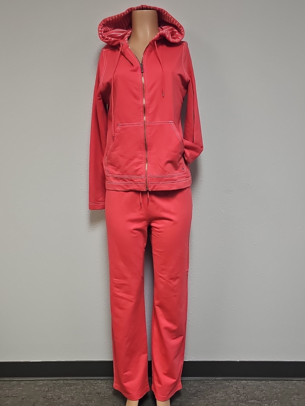 Jones New York Coral Zip Hoodie & Pull-On Pants Set